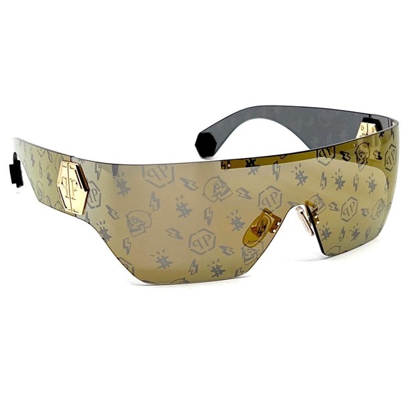 NEW!!! PHILIPP PLEIN Sunglasses Plein Hero SPP029 Col.300L Authentic - Picture 1 of 12